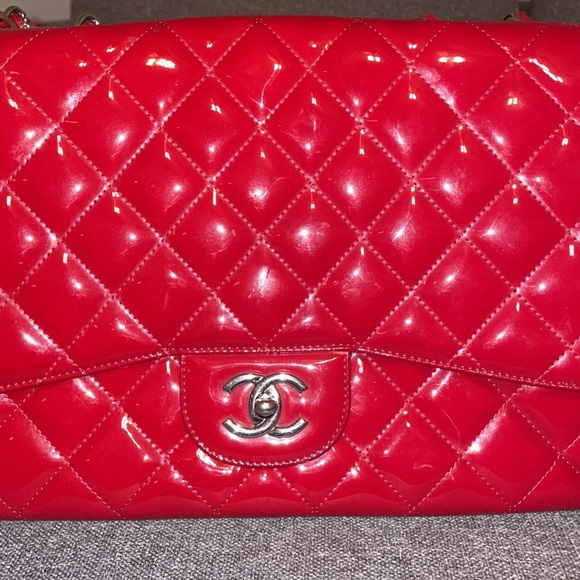 Authentic Chanel patent jumbo single flap bag - Picture 11 of 15